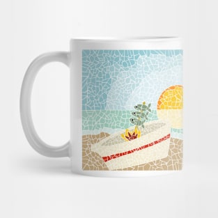 Mosaico Estilo Gaudi Espeto Playa Mug